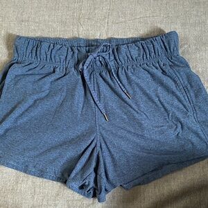 Blue Women's Casual Shorts with pockets running workout theme park walking